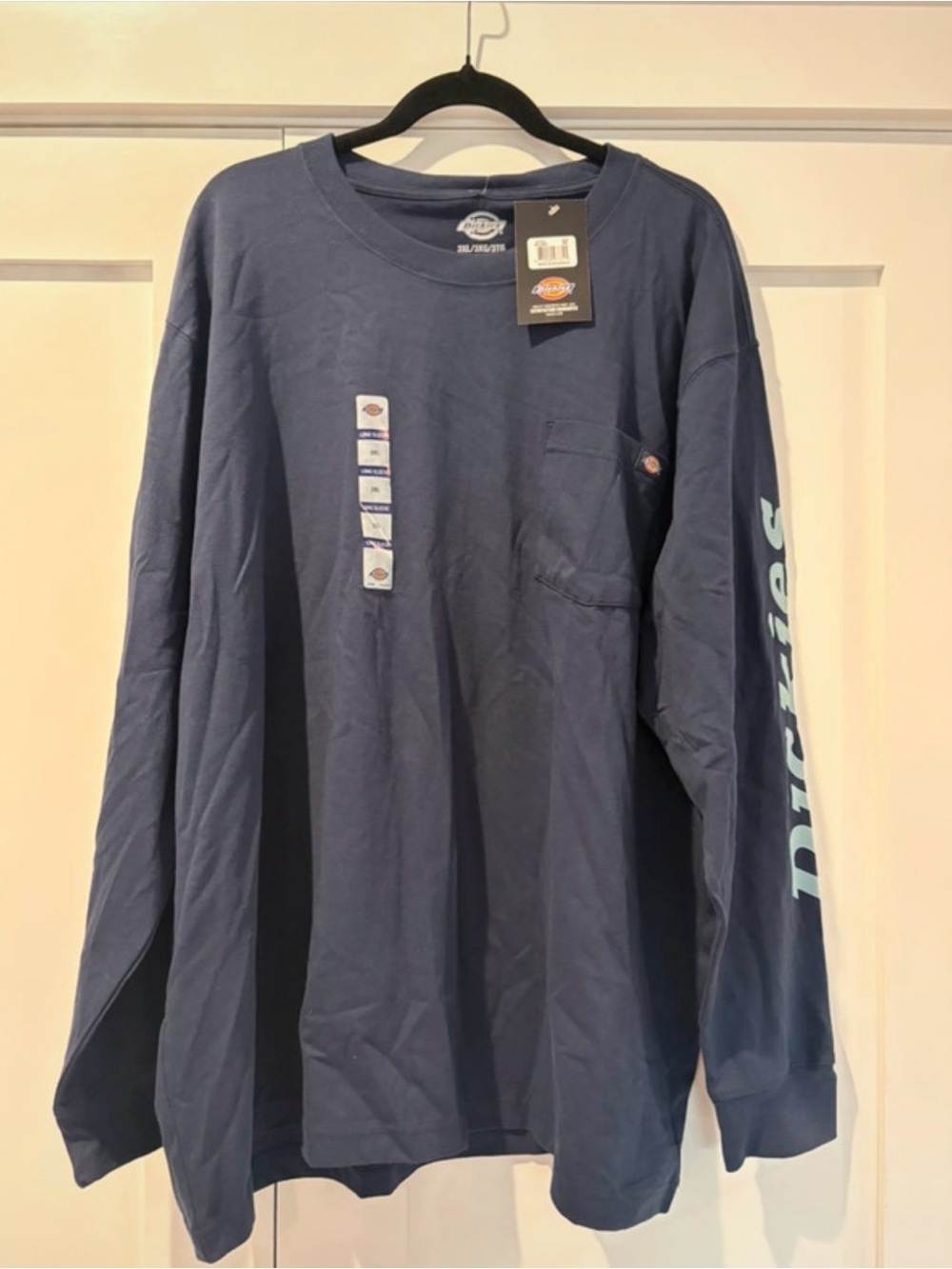 Dickies Men's Long Sleeve Pocket T-Shirt - Navy 3XL